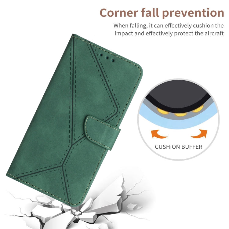 For Motorola Edge 5G 2024 Stitching Embossed Leather Phone Case(Green)