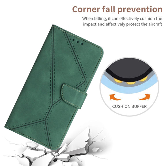 For Motorola Edge 5G 2024 Stitching Embossed Leather Phone Case(Green)