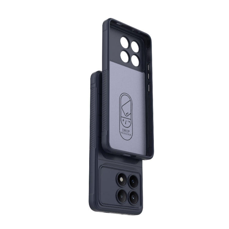 For Xiaomi Redmi K70E 5G Magic Shield TPU + Flannel Phone Case(Grey)