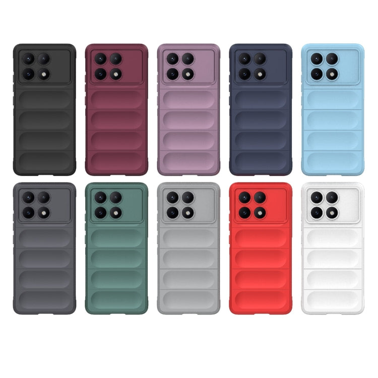 For Xiaomi Redmi K70E 5G Magic Shield TPU + Flannel Phone Case(Grey)