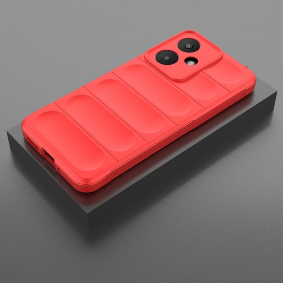 For Xiaomi Redmi 13C 5G Magic Shield TPU + Flannel Phone Case(Red)