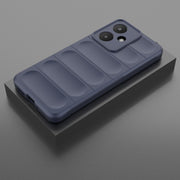 For Xiaomi Redmi 13C 5G Magic Shield TPU + Flannel Phone Case(Dark Blue)