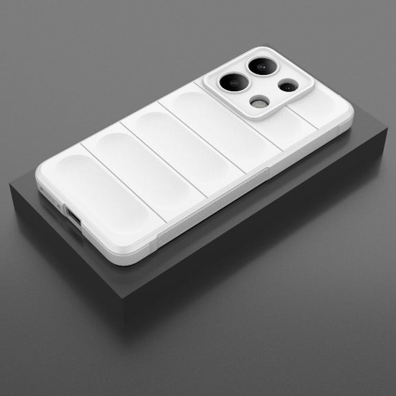 For Xiaomi Redmi Note 13 4G Global Magic Shield TPU + Flannel Phone Case(White)