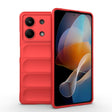 For Xiaomi Redmi Note 13R Pro 5G Magic Shield TPU + Flannel Phone Case(Red) - Xiaomi Cases by PMC TechLife | Online Shopping South Africa | PMC TechLife | Buy Now Pay Later Mobicred