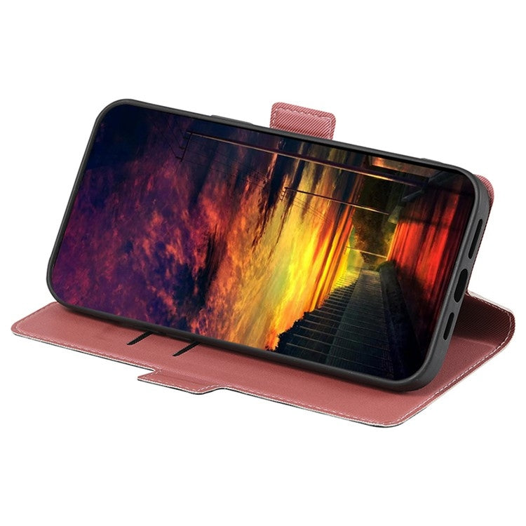 For Huawei nova 12i 4G Twill Texture Side Button Leather Phone Case(Pink)
