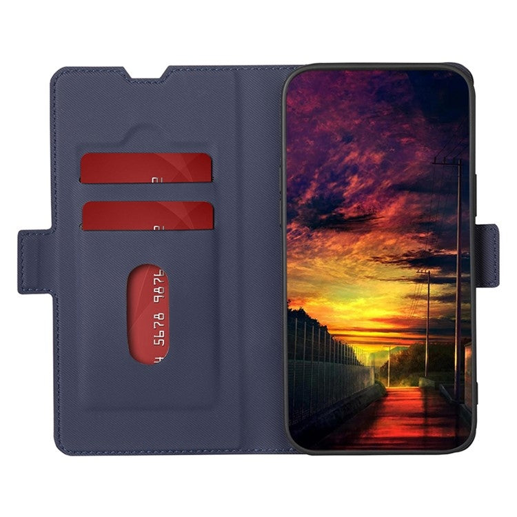 For Huawei Pura 70 Ultra 5G Twill Texture Side Button Leather Phone Case(Blue)