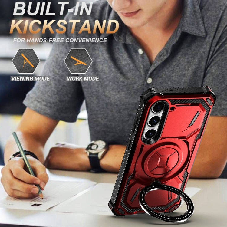 For Samsung Galaxy S24 5G Armor Series Holder Phone Case(Black)