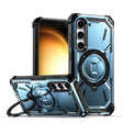 For Samsung Galaxy S24 5G Armor Series Holder Phone Case(Blue) - Galaxy S24 5G Cases by PMC TechLife | Online Shopping South Africa | PMC TechLife