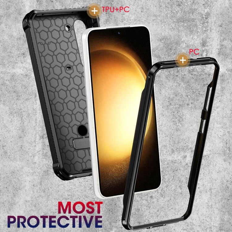 For Samsung Galaxy S24 5G Armor Series Holder Phone Case(Blue)