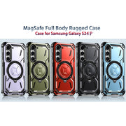 For Samsung Galaxy S24+ 5G Armor Series Holder Phone Case(Blue)