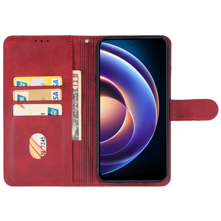 For Xiaomi Redmi Note 12R Leather Phone Case(Red)