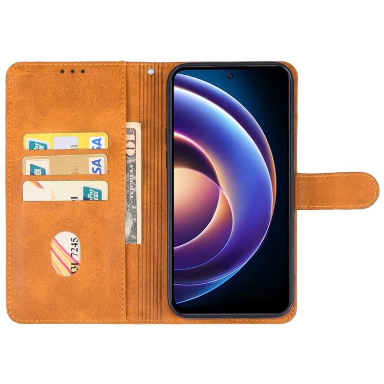 For Xiaomi Redmi Note 12R Leather Phone Case(Brown)