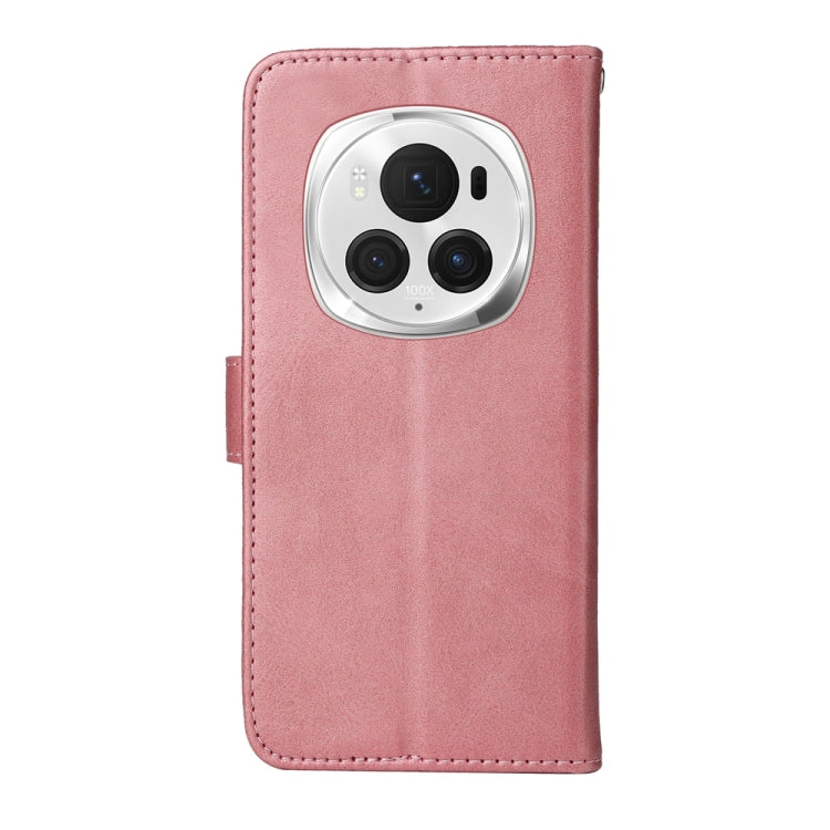 For Honor Magic6 Pro Classic Calf Texture Flip Leather Phone Case(Rose Gold)
