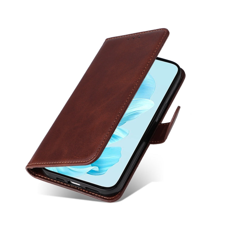 For Honor 200 Lite Global Classic Calf Texture Flip Leather Phone Case(Brown)