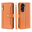 For Honor X50i 5G / 9 Lite Sheep Texture Cross-body Zipper Wallet Leather Phone Case(Orange) - Honor Cases by PMC TechLife | Online Shopping South Africa | PMC TechLife | Buy Now Pay Later Mobicred