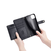 For OnePlus Ace 2 Pro Sheep Texture Cross-body Zipper Wallet Leather Phone Case(Black)