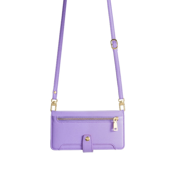 For OnePlus Ace 2 Pro Sheep Texture Cross-body Zipper Wallet Leather Phone Case(Purple)