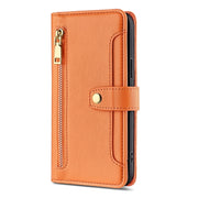 For OnePlus Nord CE3 5G Sheep Texture Cross-body Zipper Wallet Leather Phone Case(Orange)