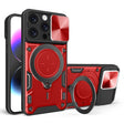 For iPhone 16 Pro CD Texture Sliding Camshield Magnetic Holder Phone Case(Red) - iPhone 16 Pro Cases by PMC TechLife | Online Shopping South Africa | PMC TechLife | Buy Now Pay Later Mobicred