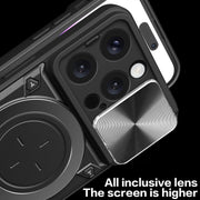 For iPhone 16 Pro CD Texture Sliding Camshield Magnetic Holder Phone Case(Purple)