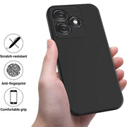 For Tecno Spark 10 4G / 10C 4G Pure Color Liquid Silicone Shockproof Phone Case(Black)
