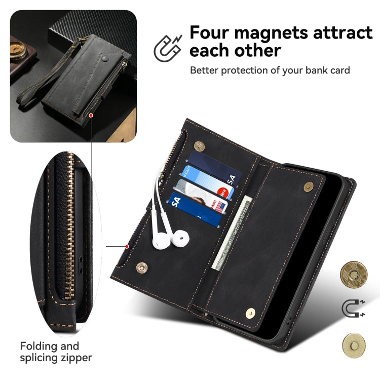 For Google Pixel 8 Pro ESEBLE Retro Frosted RFID Flip Leather Phone Case(Black)