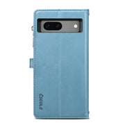 For Google Pixel 7a ESEBLE Star Series Lanyard Zipper Wallet RFID Leather Case(Blue)