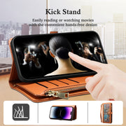 For Google Pixel 9 / 9 Pro ESEBLE Star Series Lanyard Zipper Wallet RFID Leather Case(Brown)