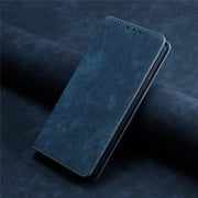 For Huawei Pura 70 Pro / Pro+ RFID Anti-theft Brush Magnetic Leather Phone Case(Blue)