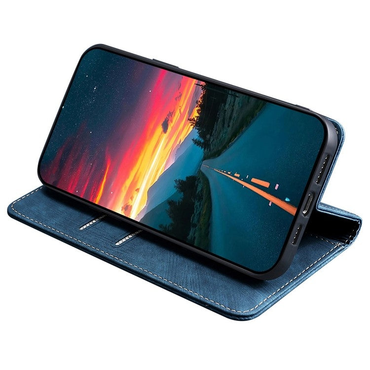 For Huawei Pura 70 Pro / Pro+ RFID Anti-theft Brush Magnetic Leather Phone Case(Blue)