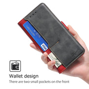 For Huawei Pura 70 5G Contrast Color Side Buckle Leather Phone Case(Red + Black)