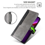 For Huawei Pura 70 Ultra 5G Contrast Color Side Buckle Leather Phone Case(Black + Grey)