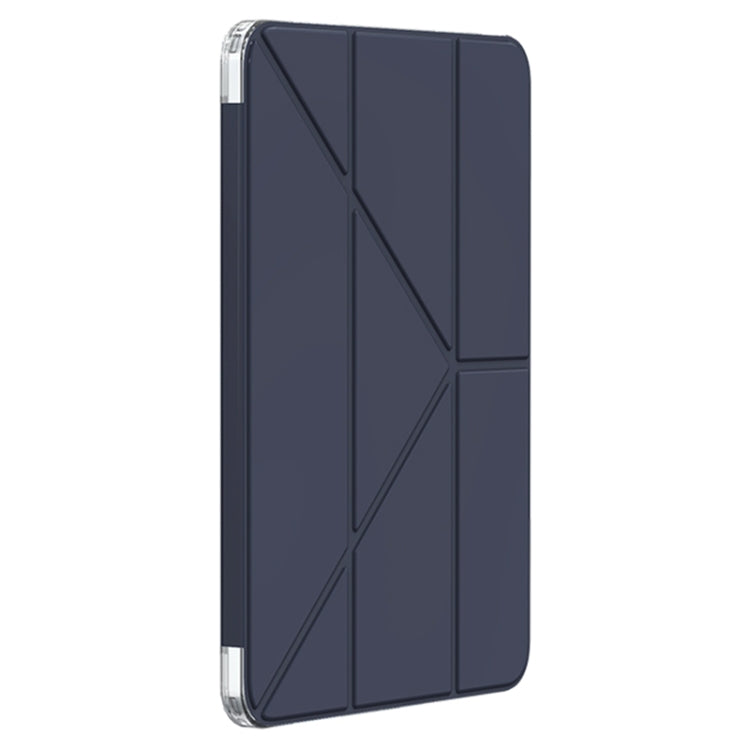 For iPad Air 11 2025 / 2024 Mutural Deformation Stand Smart Leather Tablet Case(Dark Blue)