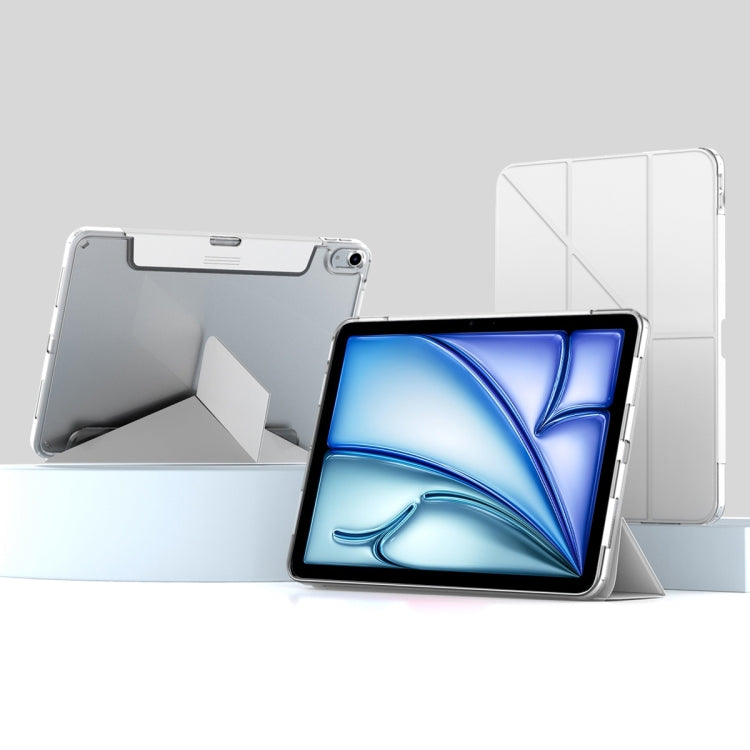 For iPad Air 11 2025 / 2024 Mutural Deformation Stand Smart Leather Tablet Case(Grey)