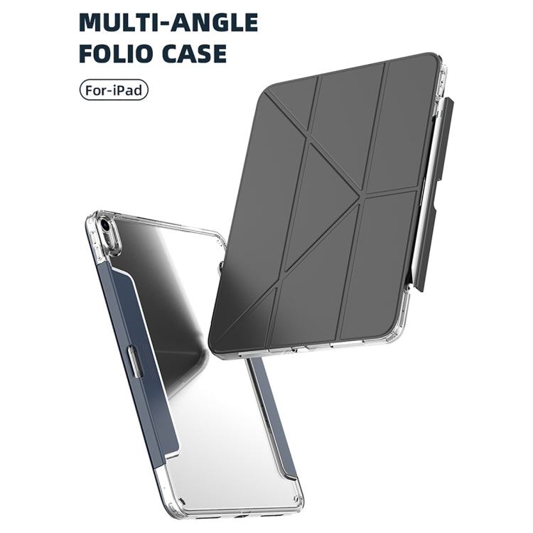 For iPad  Air 2022 / 2020 10.9 Mutural Deformation Stand Smart Leather Tablet Case(Black)