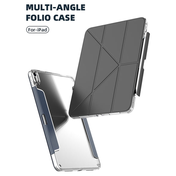 For iPad Pro 11 2022 / 2021 / 2020 Mutural Deformation Stand Smart Leather Tablet Case(Black)