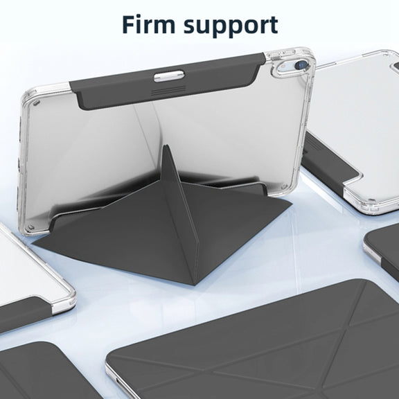 For iPad Air 11 2025 / 2024 Mutural Deformation Stand Smart Leather Tablet Case(Black)