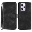 For Xiaomi Redmi Note 12 Pro 4G/5G Global Line Pattern Skin Feel Leather Phone Case(Black) - Xiaomi Cases by PMC TechLife | Online Shopping South Africa | PMC TechLife | Buy Now Pay Later Mobicred