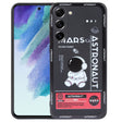 For Samsung Galaxy S21 FE 5G Astronaut Pattern Silicone Straight Edge Phone Case(Mars Astronaut-Black) - Galaxy Phone Cases by PMC TechLife | Online Shopping South Africa | PMC TechLife | Buy Now Pay Later Mobicred