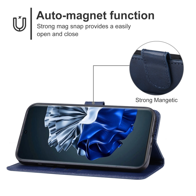 For Huawei Pura 70 Pro Leather Phone Case(Blue)