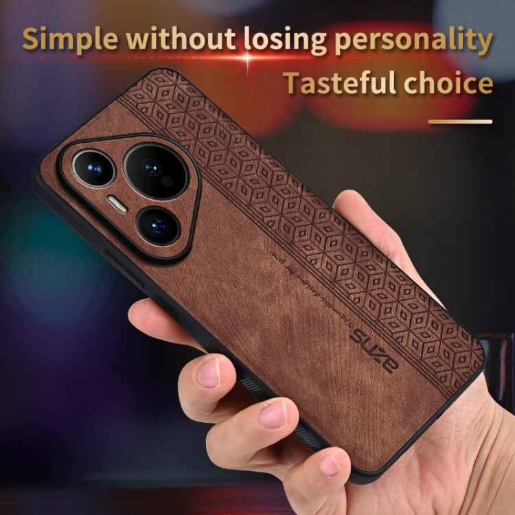For Huawei Pura 70 AZNS 3D Embossed Skin Feel Phone Case(Dark Green)