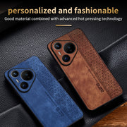 For Huawei Pura 70 AZNS 3D Embossed Skin Feel Phone Case(Brown)