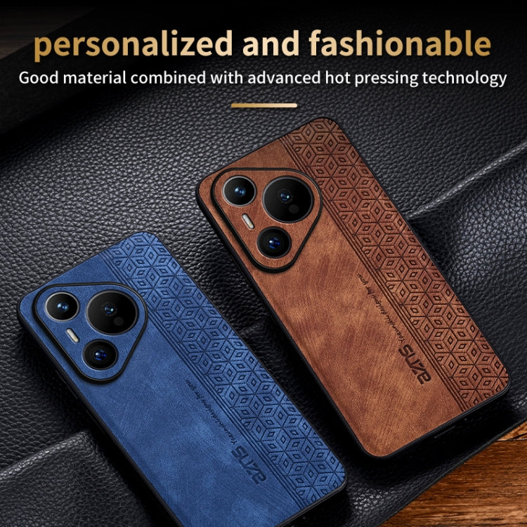 For Huawei Pura 70 Pro AZNS 3D Embossed Skin Feel Phone Case(Sapphire Blue)