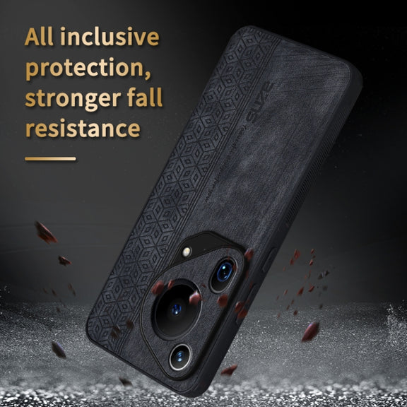 For Huawei Pura 70 Ultra AZNS 3D Embossed Skin Feel Phone Case(Black)