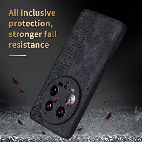 For Xiaomi 14 Ultra AZNS 3D Embossed Skin Feel Phone Case(Dark Green)