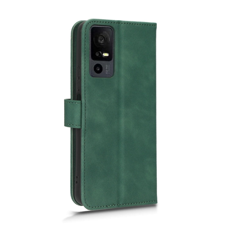 For TCL 40 XE 5G Skin Feel Magnetic Flip Leather Phone Case(Green)