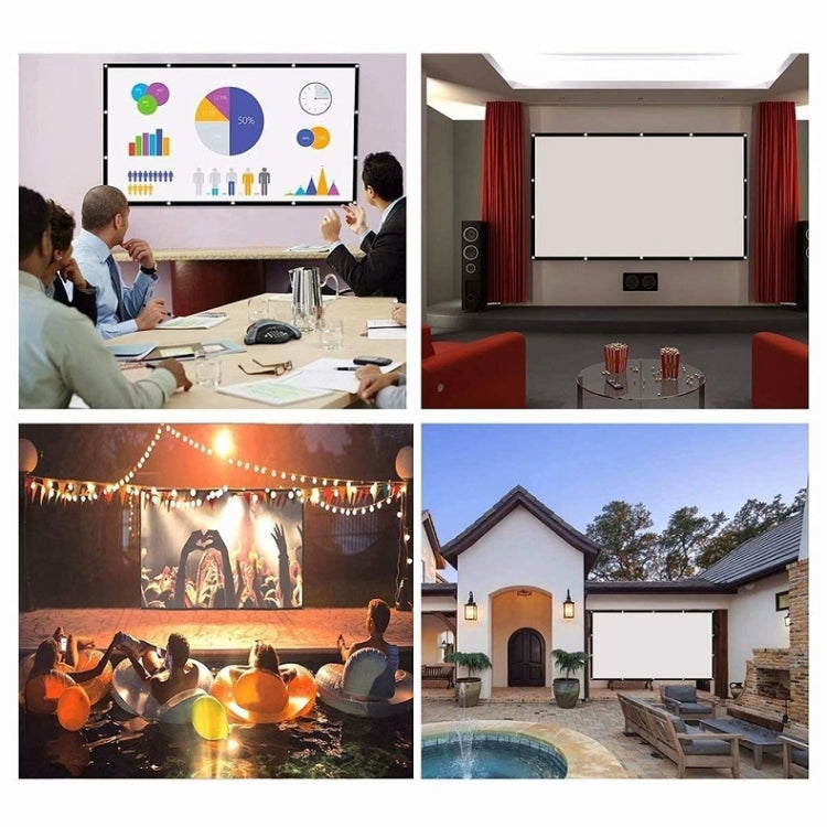 Simple Folding Thin Polyester Projector Film Curtain, Size:180 inch 16:9