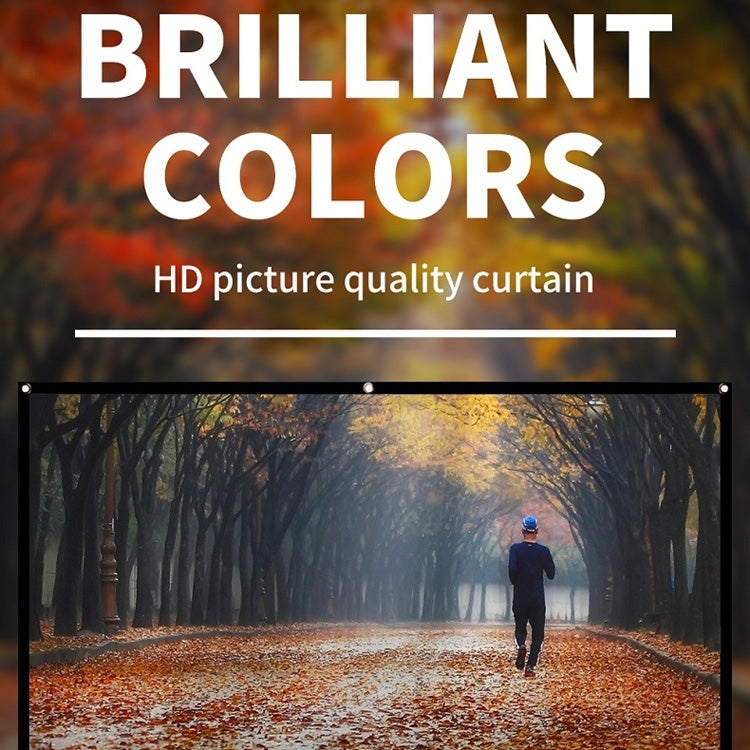 Simple Folding Thin Polyester Projector Film Curtain, Size:200 inch 16:9