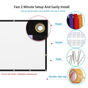 Simple Folding Thin Polyester Projector Film Curtain, Size:150 inch 16:9