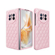 For Huawei Mate X3 Diamond Lattice Integrated Leather Phone Case(Pink) - Huawei Cases by PMC TechLife | Online Shopping South Africa | PMC TechLife | Buy Now Pay Later Mobicred